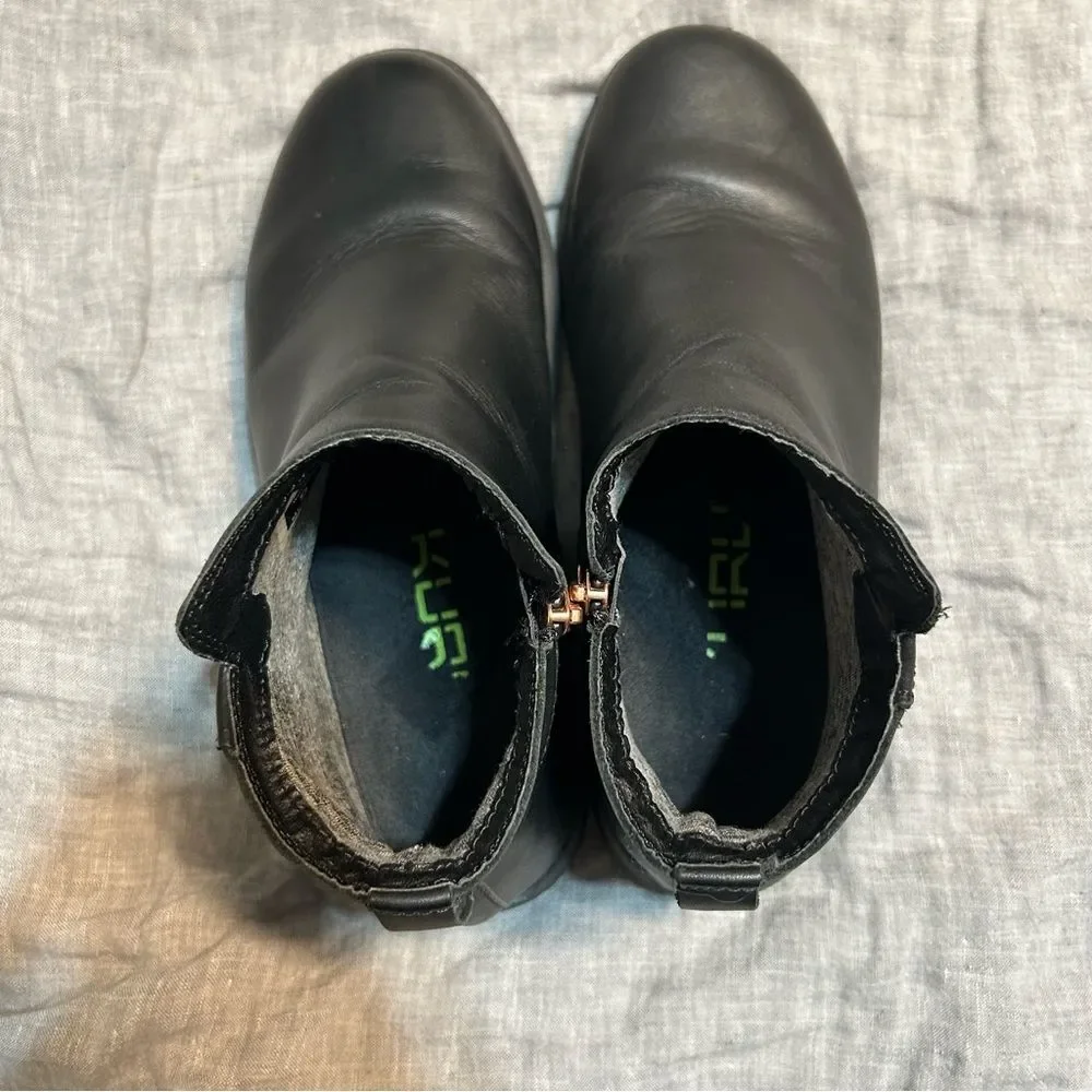 KURU Tempo Cloud Ankle Booties Black Size 9 Orthopedic Arch Support Comfort